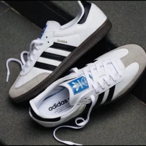 Adidas Samba (White-Black-Grey)