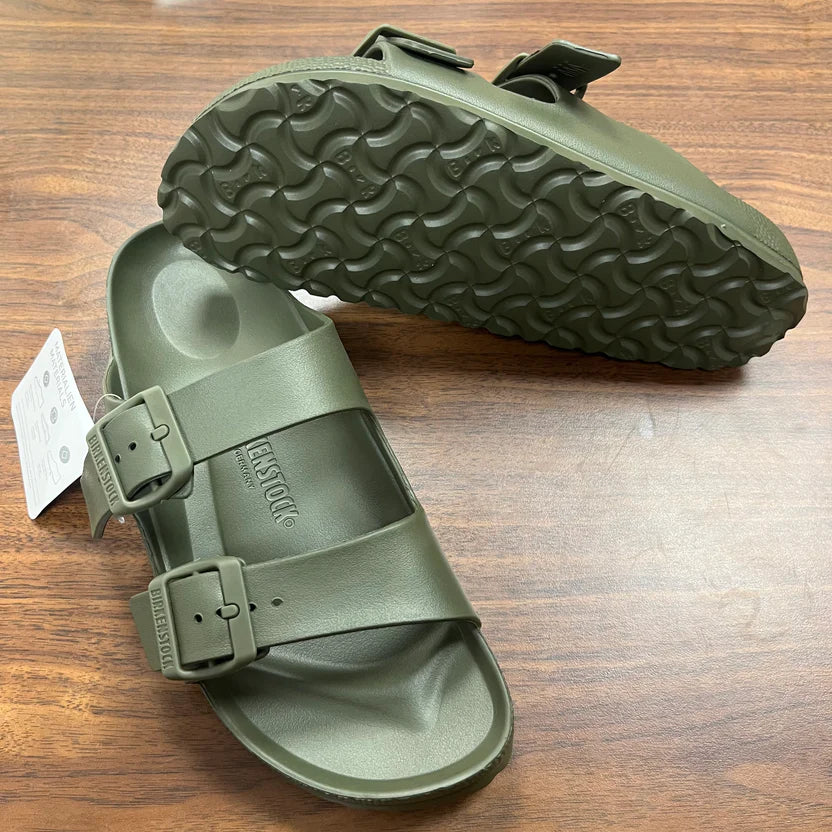 BIRKENSTOCK ARIZONA EVA SLIDES(KHAKI)