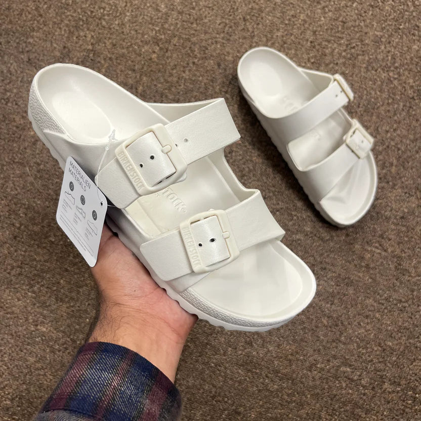 BIRKENSTOCK ARIZONA EVA SLIDES(LIGHT GREY)