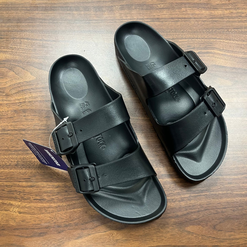 BIRKENSTOCK ARIZONA EVA SLIDES(BLACK)