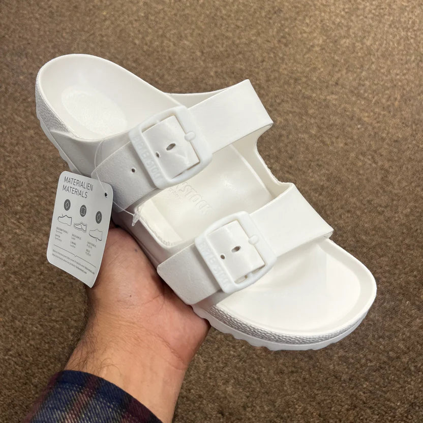BIRKENSTOCK ARIZONA EVA SLIDES(WHITE)