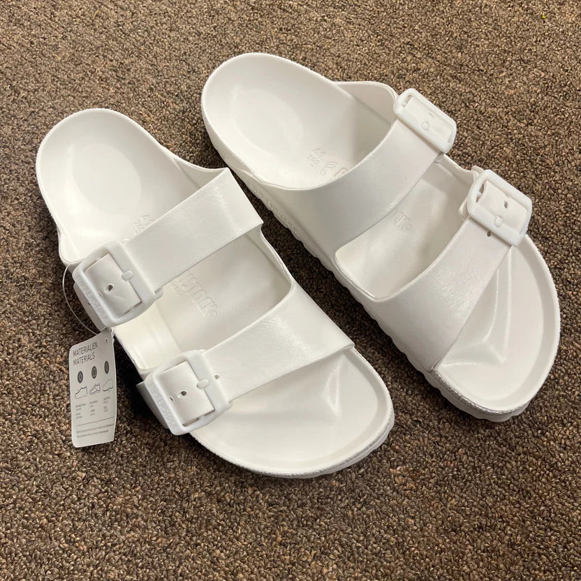BIRKENSTOCK ARIZONA EVA SLIDES(WHITE)