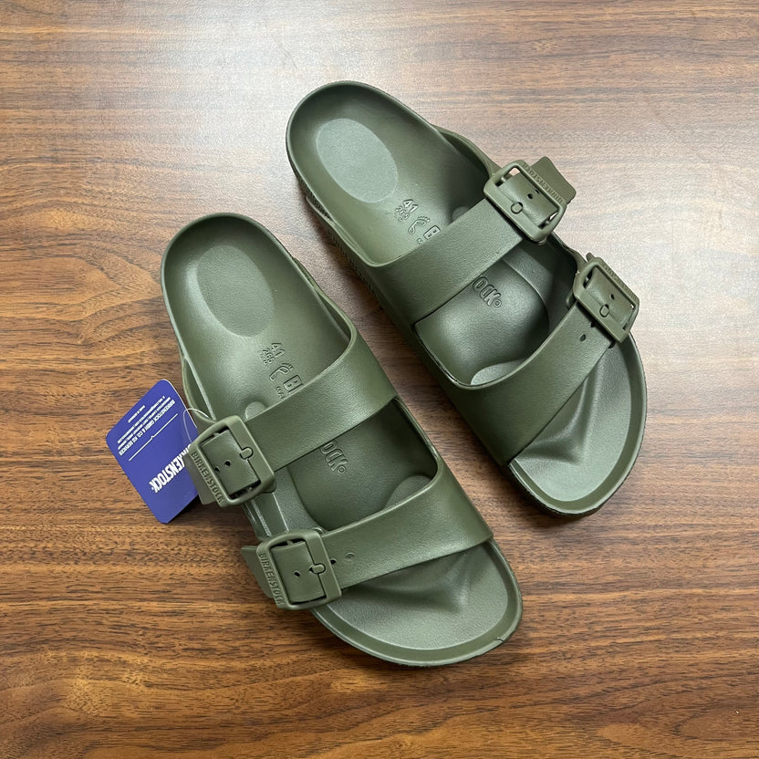 BIRKENSTOCK ARIZONA EVA SLIDES(KHAKI)