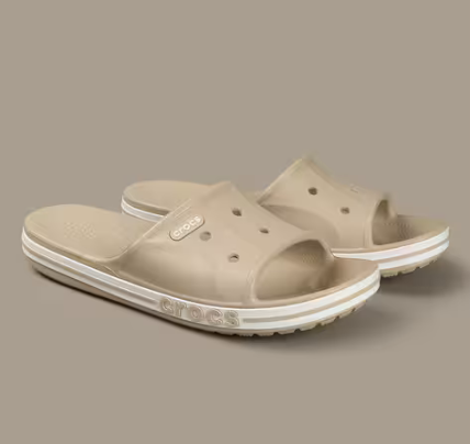 Crocs Bayaband Slides (Beige-White)