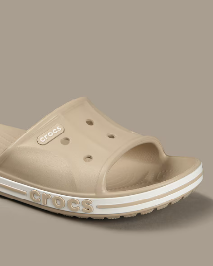Crocs Bayaband Slides (Beige-White)