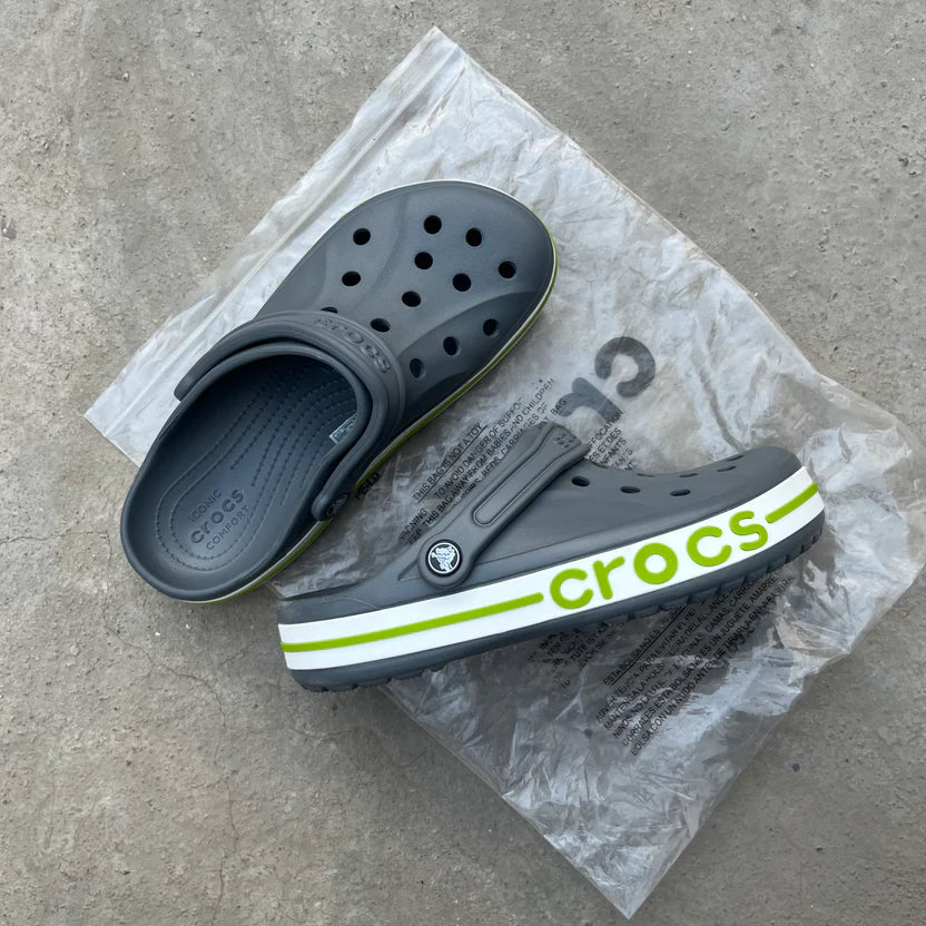 Crocs Bayaband Clogs(Grey-neon)