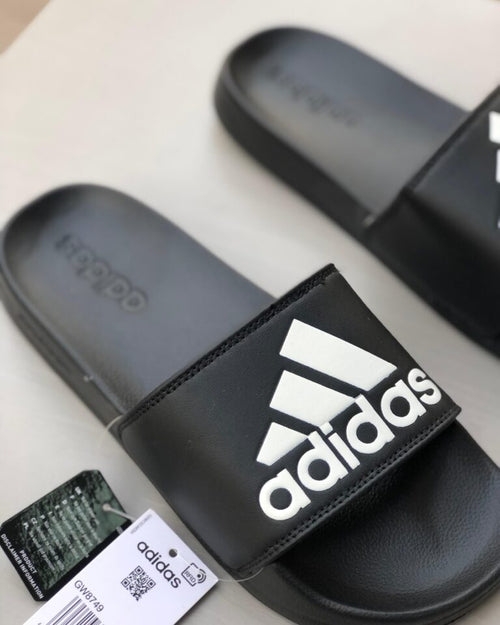 Adidas Cloudfoam Slides (Black White)