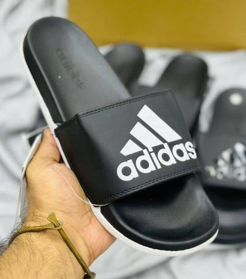 Adidas Cloudfoam Slides (Black White)