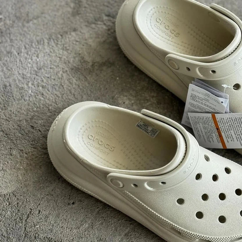 Crocs Classic Crush Clogs (Bone)