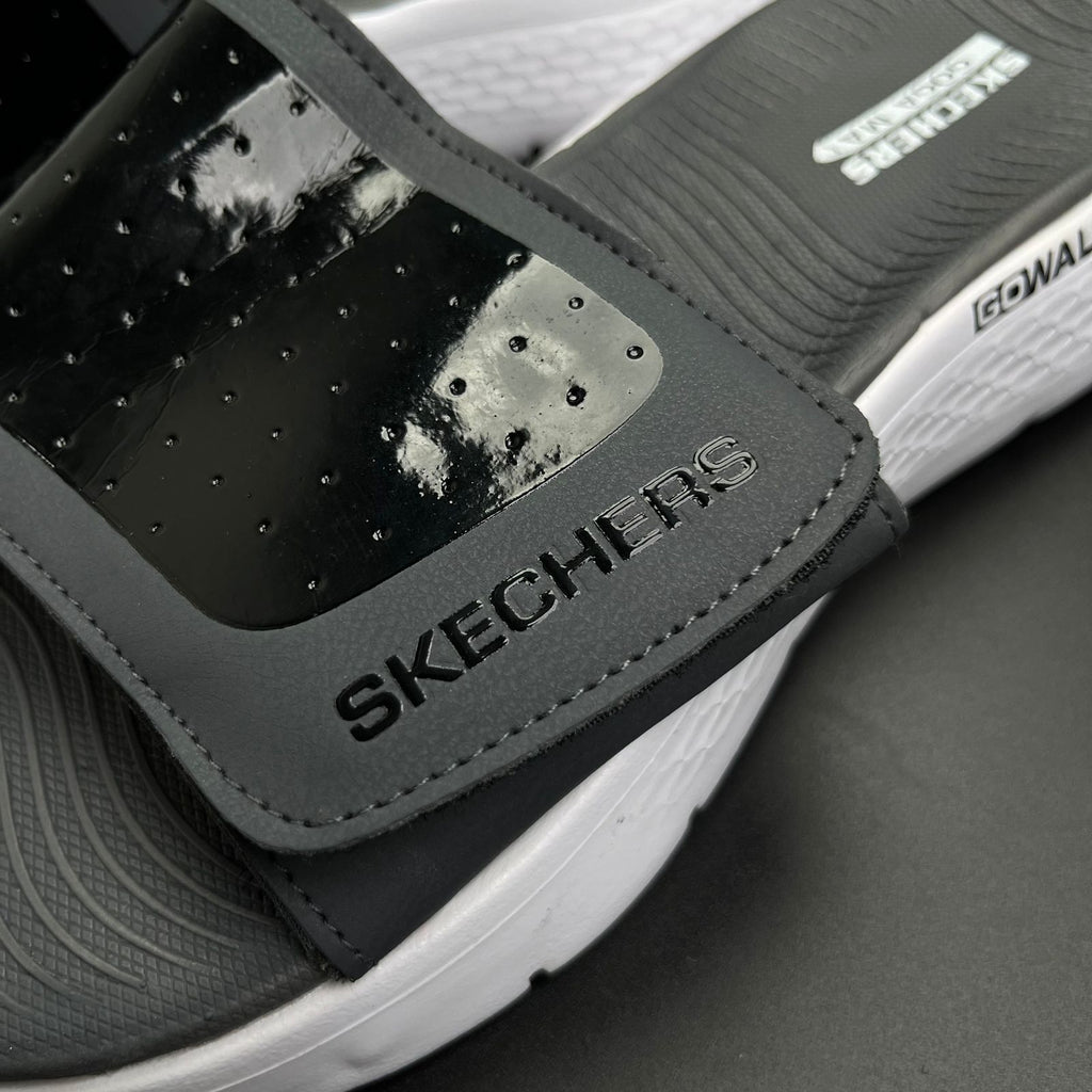 Sketchers Go Walk Slides (Grey-White)